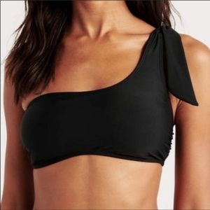 Abercrombie & fitch black one shoulder bathing suit top